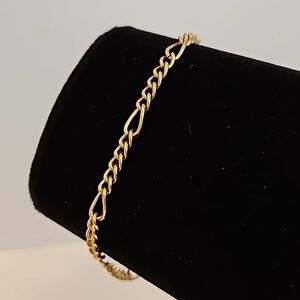 18K GP Goldtone Lovely Link 7" Bracelet
